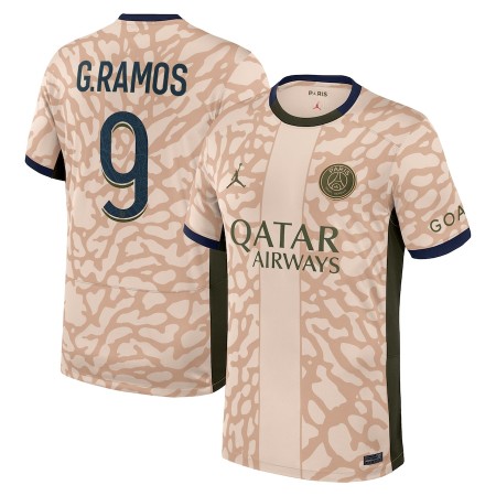 Fotbalové dres Paris Saint-Germain Goncalo Ramos 9 Jordan Čtvrtý 2023-24 Krátký Rukáv